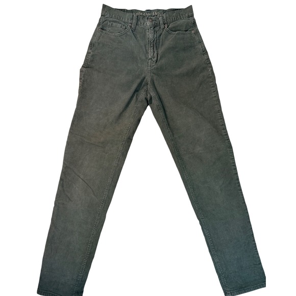 American Eagle Outfitters Pants - American Eagle Outfitters Corduroy Pants Women Green Size 0 Long High Waisted